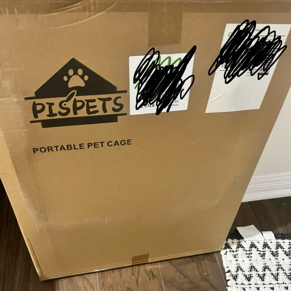 Portable Pet Carrier in Beige and Black